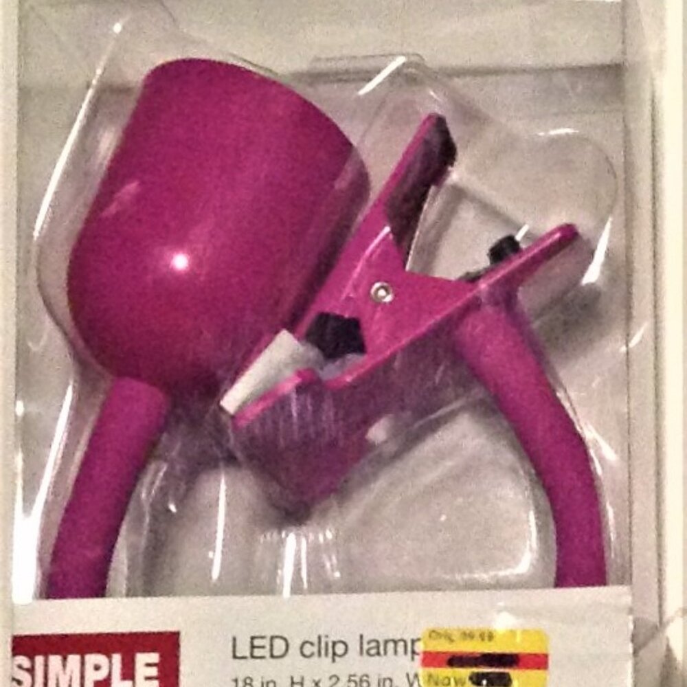 LED Clip Lamp By "Simple By Design" NEW In Orig. Box - 220 Lumens